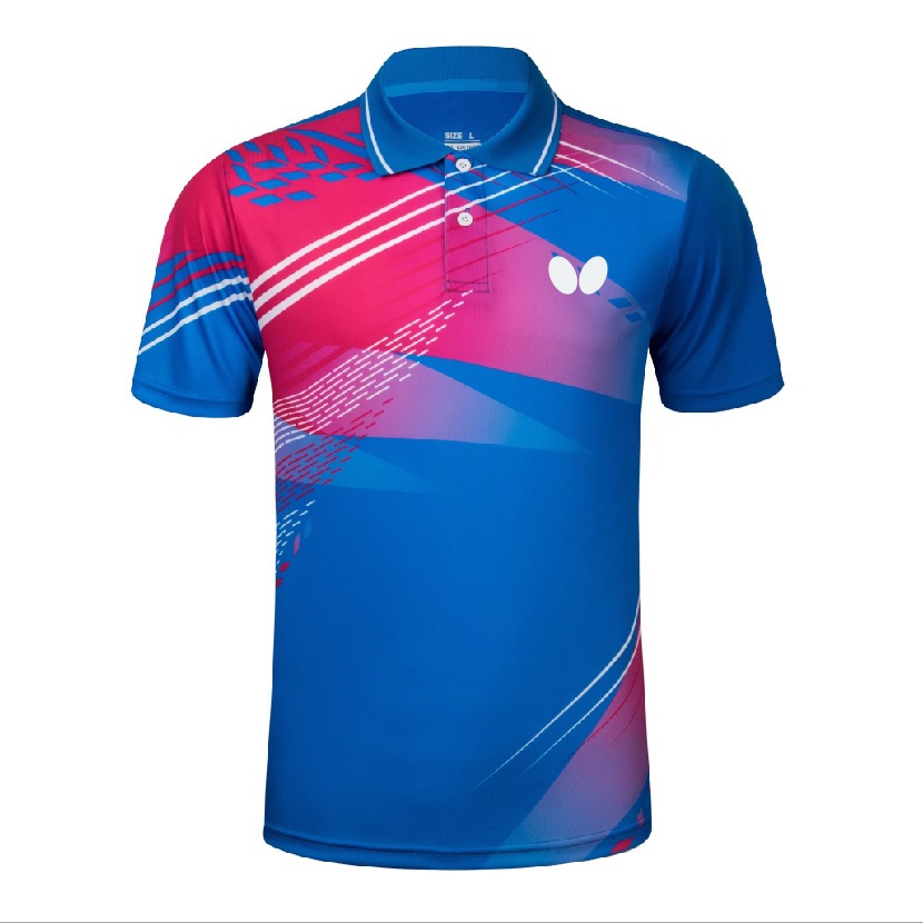 Camisa De Tênis De Mesa Butterfly Com Colarinho De Lapela , Manga Curta Masculina , Roupa Esportiva , Uniforme Feminino De Competição De Secagem Rápida