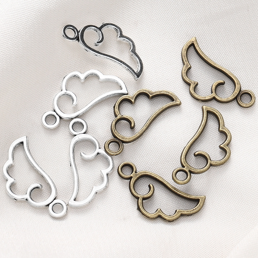 St. kunkka 10-50Pcs Pingente de Asas de Liga Pingente de Asas de Anjo com Banho de Prata para a Fabricação de Pulseiras de Bricolagem em Oferta na Shopee