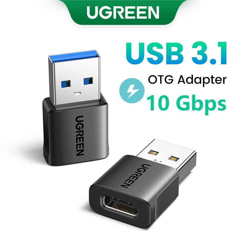 UGREEN 10Gbps USB3.1 2pcs 3pcs USB-C Fêmea Para A Adaptador Macho Caixa Plástica em Oferta na Shopee