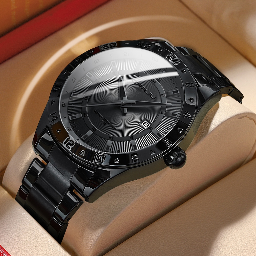 CRRJU Relógios Masculinos Marca Original Moda Simples De Aço Inoxidável Correia De Lazer Negócios Esportivos Quartzo À Prova D'água 5007 XS