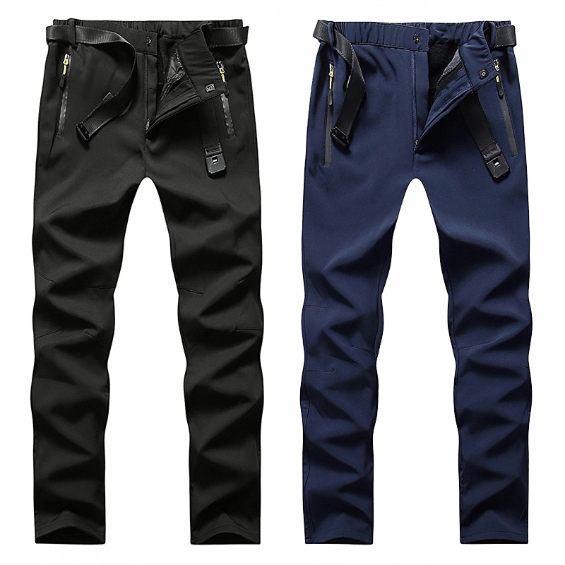 M-6XL Homens Calça De Inverno Softshell Esqui Ao Ar Livre Espessa E Quente À Prova D'água Caminhada De Camping SW468
