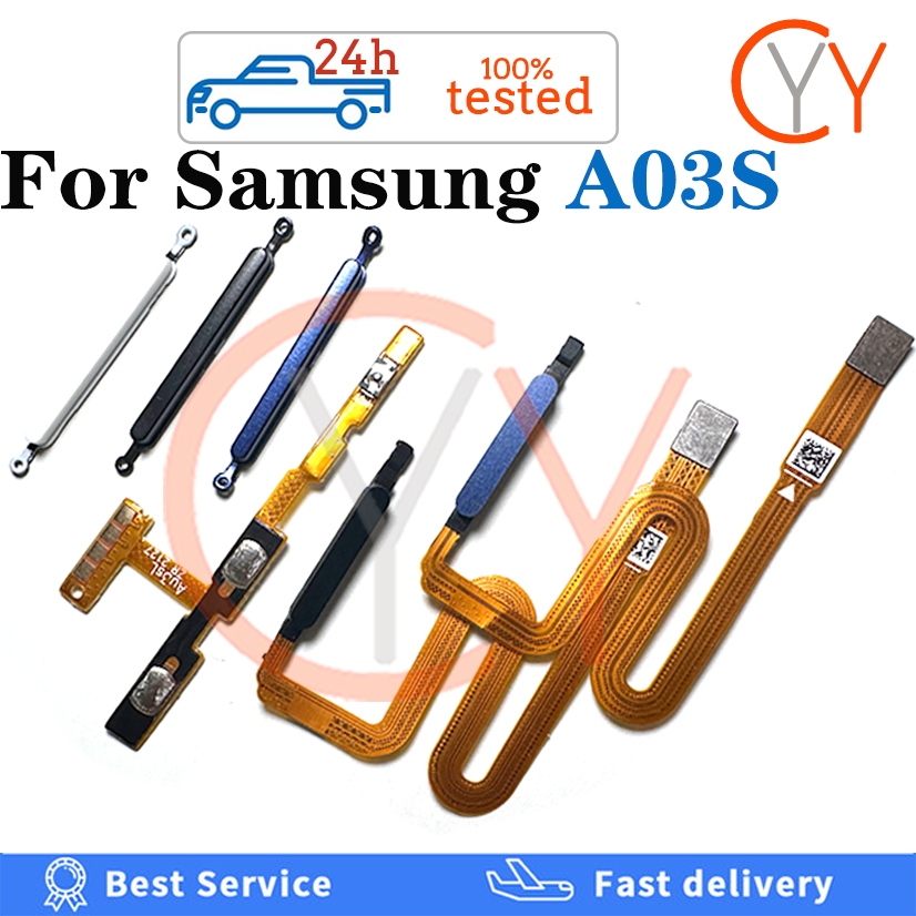Para Samsung Galaxy A03S A037F Voltar Botão De Volta Casa Scanner De Impressão Digital Retorno Ligar E Desligar Cabo Flexível