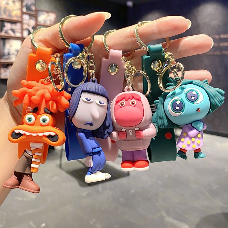 Joy Sandess Medo Inveja Ira Ansiedade Ennui Embaraço Cartoon Chaveiro Pingente De Carro