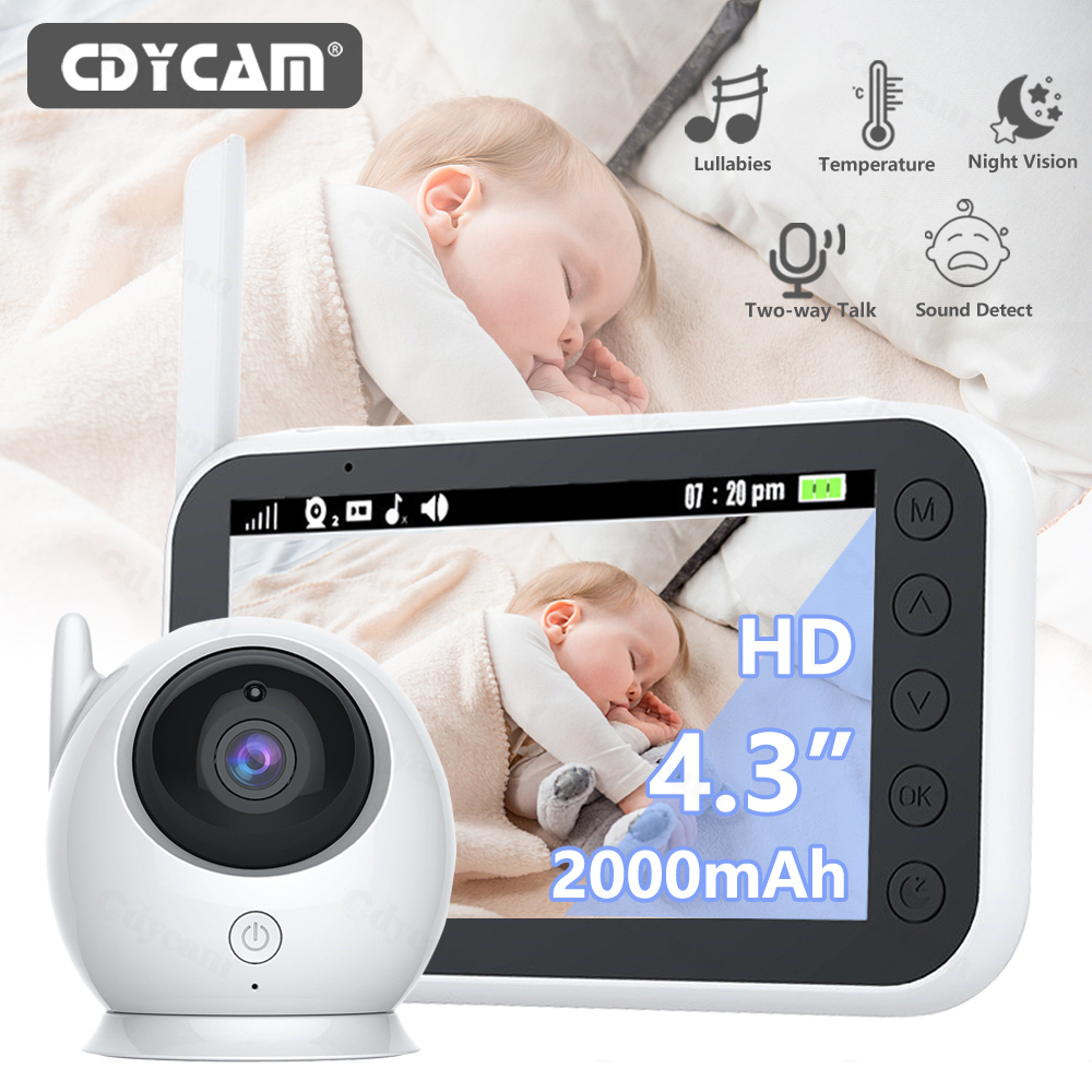 4.3 Polegadas 2000mAh Monitor Sem Fio HD 720P Baby Câmera De Vigilância Zoom 2X Visão Noturna Automática De 2 Vias Babyphone Nanny Melhor Que VB603