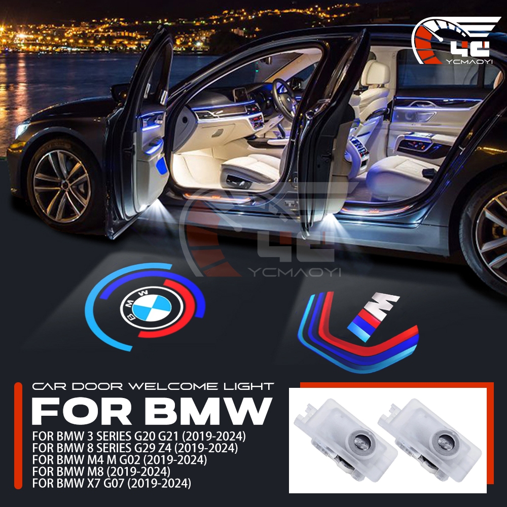 2 Pçs Led Porta Do Carro Luz De Boas-Vindas Projetor Laser Lâmpada Cortesia Para 2019-2024 BMW 1 3 8 Série G20 G21 G29 Z