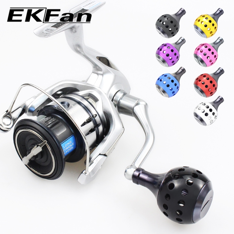 EKfan 29/35/39MM Aluminum alloy Fishing Reel knob with 7*4*2.5mm bearing fit A/S/D Spinning Baitcasting lure reel parts