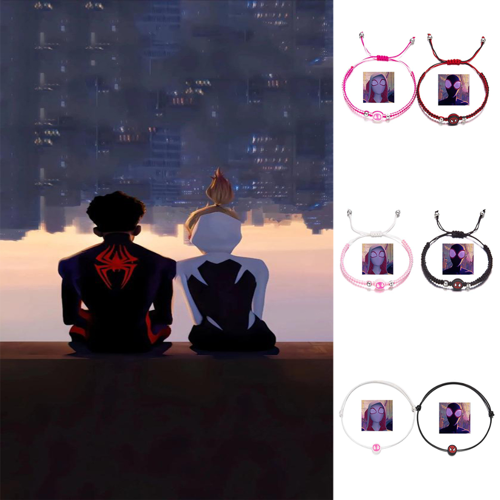2Pcs/Set Spiderman Pulseira De Casal Magnético | Homem Aranha & Menina Eu E Quem Casam Coração De Halloween Atrai Jóias em Oferta na Shopee