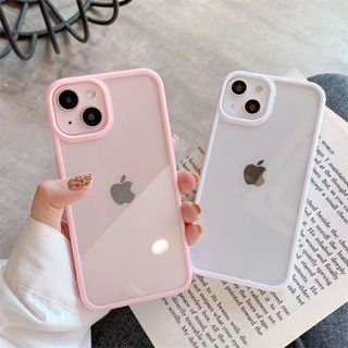 Capa transparente Acrílico ultratina Fronteira colorida Capinha Capa Para iPhone 15 14 13 12 11 Pro Max XR X XS 7 8 Plus em Oferta na Shopee