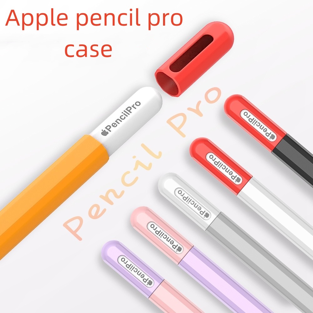 Para A Apple Pencil Pro Case Capa Protetora De Silicone Retro Pele iPad Touch St