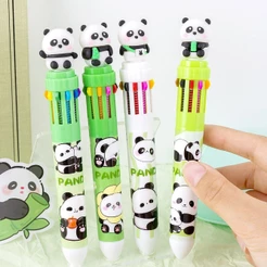 Nova Caneta Criativa Panda Cute Dez EsferográFica Colorida Papelaria Estudantil Presente De Natal