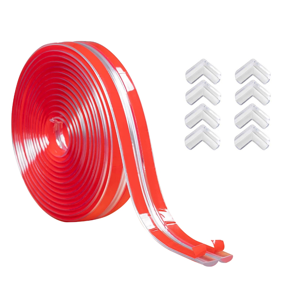 Protetor de borda de mesa transparente para crianças, faixa de proteção de mesa, protetor de canto de móveis, 10 mm x 6m