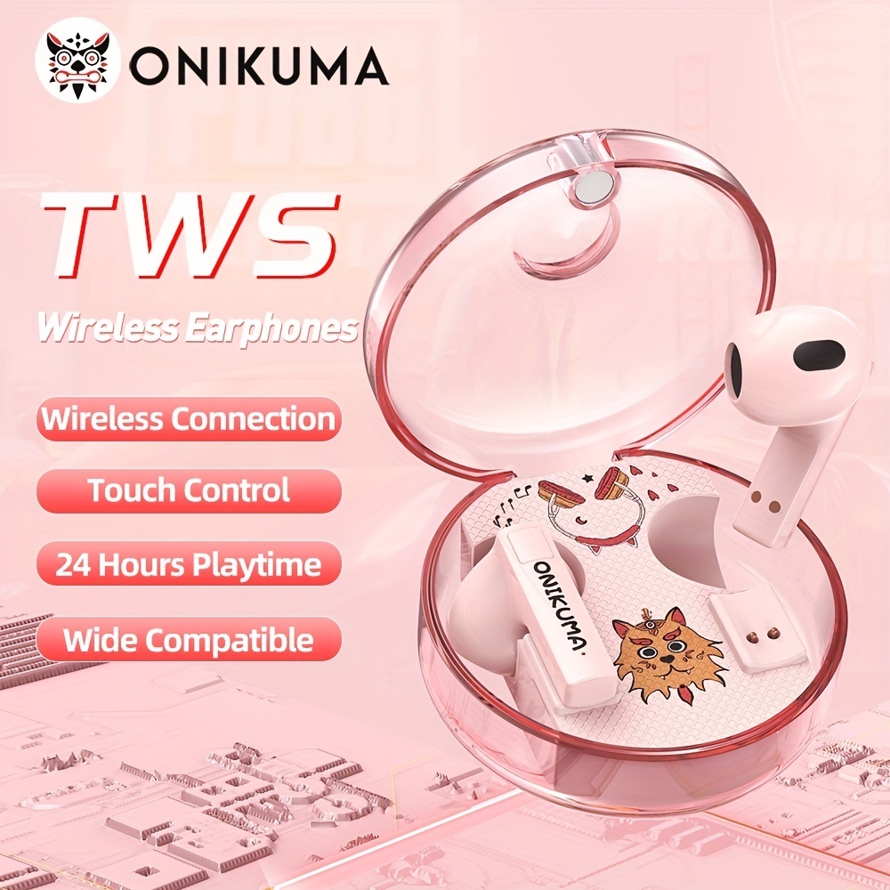 ONIKUM T301 5.3 Fones de ouvido bluetooth sem fio/Fones de ouvido sem fio/Fones de ouvido esportivos/Fones de ouvido para jogos/Fones de ouvido com cancelamento de ruído