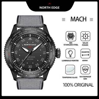 NORTH EDGE Mach Solar Recarregável De Aço Inoxidável À Prova D'água Relógio Masculino D'água Para Esportes Ao Ar Livre Aventura Militar Estilo De Impacto Ponteiro Fluorescente Resistente A 46 em Oferta na Shopee