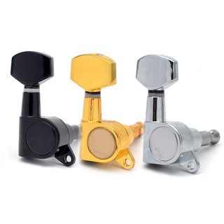 6 Pçs Pequenos Botões Quadrados Selados Engrenagem String Tuning Pegs Tuners Cabeças De Máquina Para Guitarra