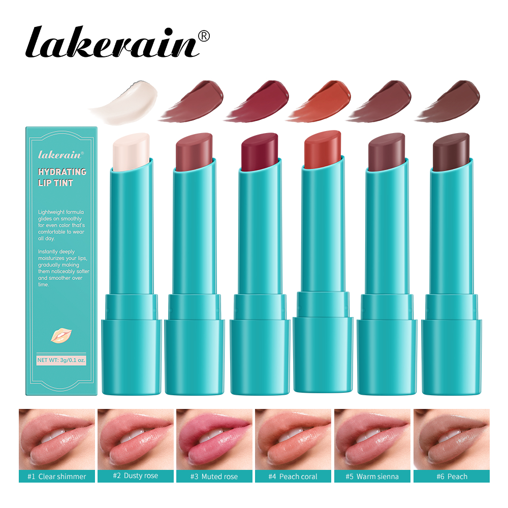 Lakerain Bálsamo Labial Hidratante Vegan De 24 Horas Com Colorido Longa Duração Suave E Mancha De Alto Brilho Melhora A Cor Dos Lábios Naturais