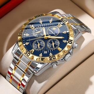 Relógio Masculino CRRJU Nova Marca Original Chrono Multifuncional De Aço Inoxidável Ponteiro Luminoso De Moda Casual De Quartzo À Prova D'água 2320 X em Oferta na Shopee