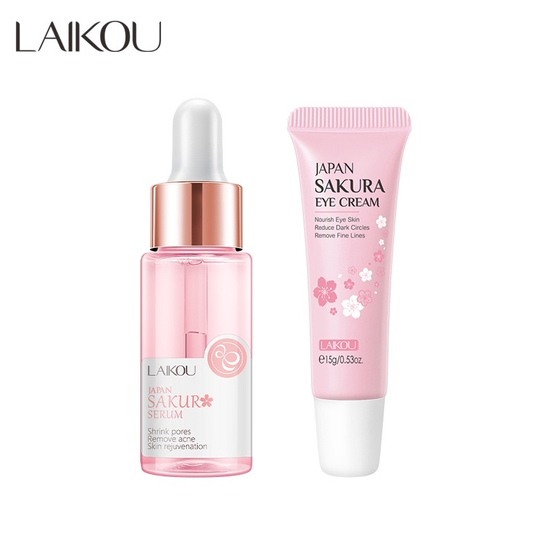 Creme para os olhos LAIKOU Sakura, Sérum Facial Anti-Idade Redutor de Rugas, Olheiras, Bolsa nos Olhos - Beauty
