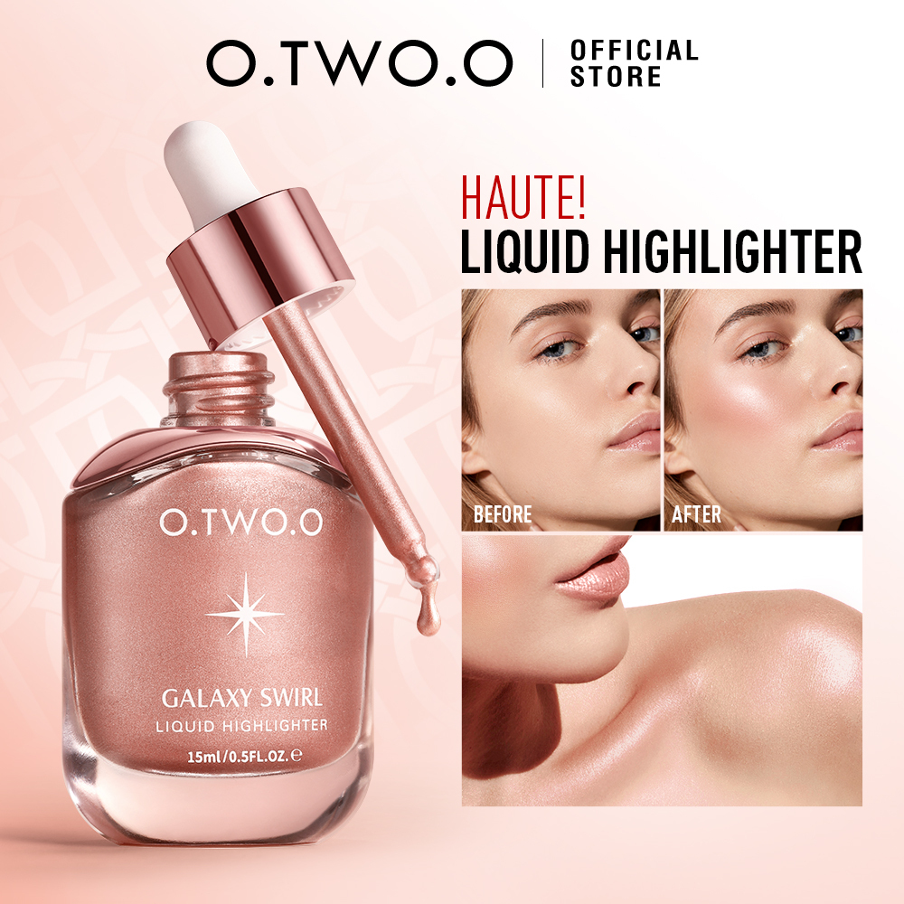 O.TWO.O Liquid Highlighter Silky Blends Sem Costura Pele Brilhante Maquiagem Facial De Longa Duração em Oferta na Shopee