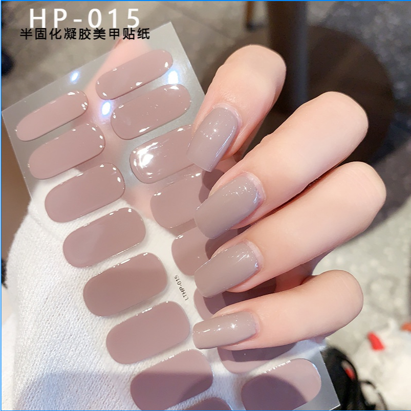 Adesivos De Unhas Em gel UV , Novos Semicurvados , Totalmente  Longa Duração Estilo Creme (Requer Lâmpada Ultravioleta) em Oferta na Shopee