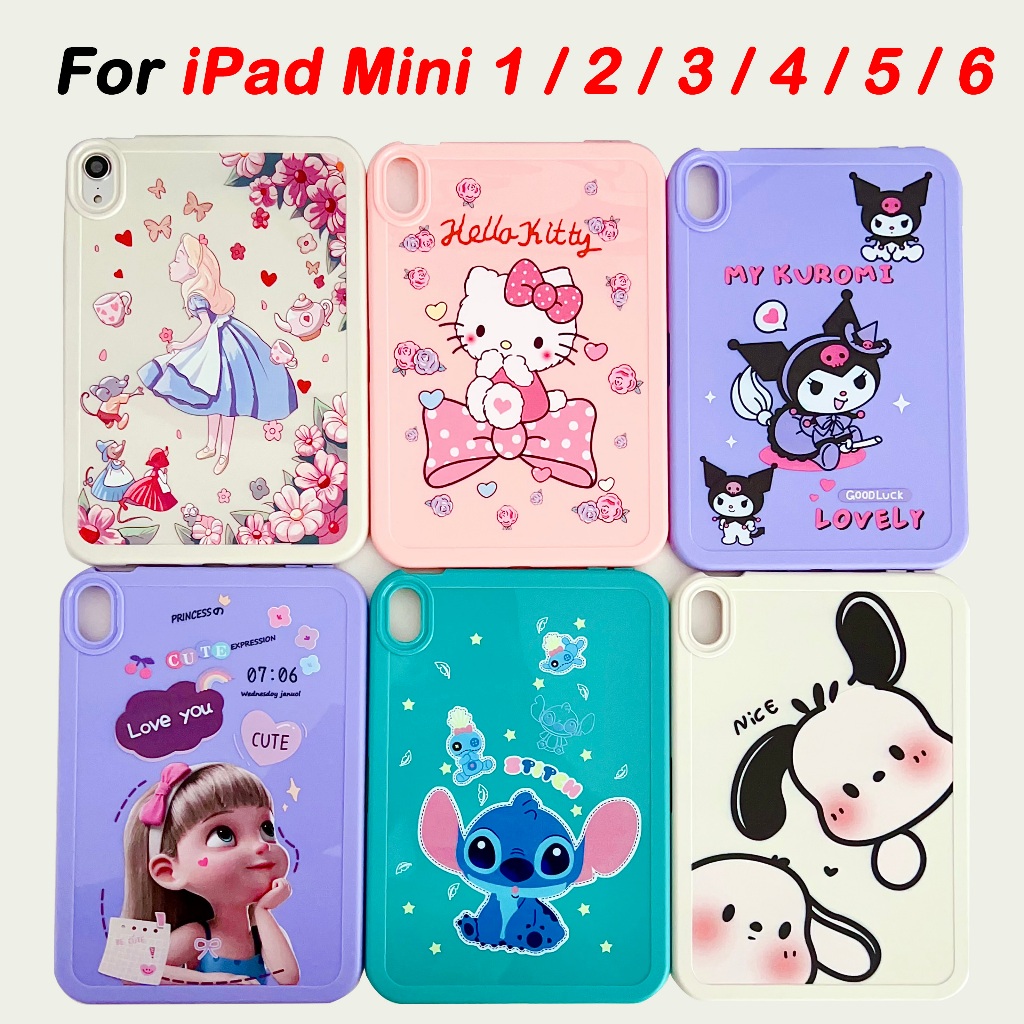 Para Apple iPad mini 1 2 3 4 5 6 8.3 7.9 Polegada Bonito Dos Desenhos Animados A