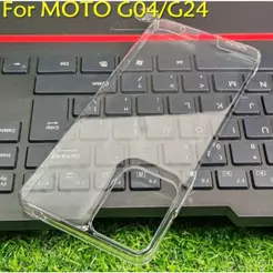 Capa De Celular Crystal Dura PC Clara Para Motorola Moto G04 G24 Power Edge 50 Pro Ultra Fusão Transparente À Prova De Choque
