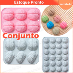 Molde de Silicone em Forma de Cérebro - Antiaderente, para Fazer Sabonetes
