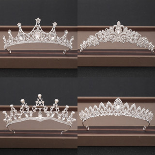 SAVOCO Luxo Noiva Nupcial Prata Casamento Coroa Princesa Aniversário Fashion Pearl Crown Headwear Hair Jewelry Acessórios SH126 em Oferta na Shopee