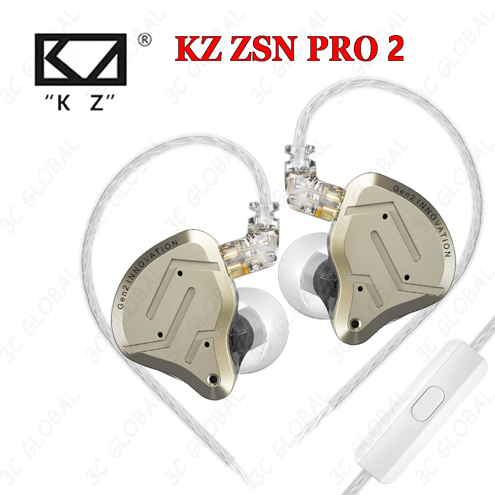 KZ ZSN Pro 2 In Earphones 1BA + 1DD Tecnologia Híbrida HIFI Bass Headphone Monitor Fone De Ouvido Baixo Ruído Cancelando Fones Sem Microfone em Oferta na Shopee