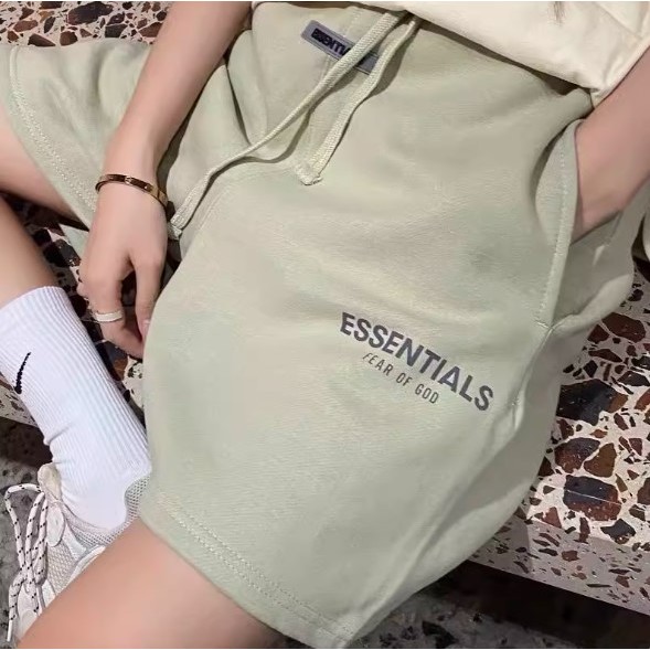 FOG Essenciais Moda De Verão Americana High Street Calções Desportivos Casuais Unisexo