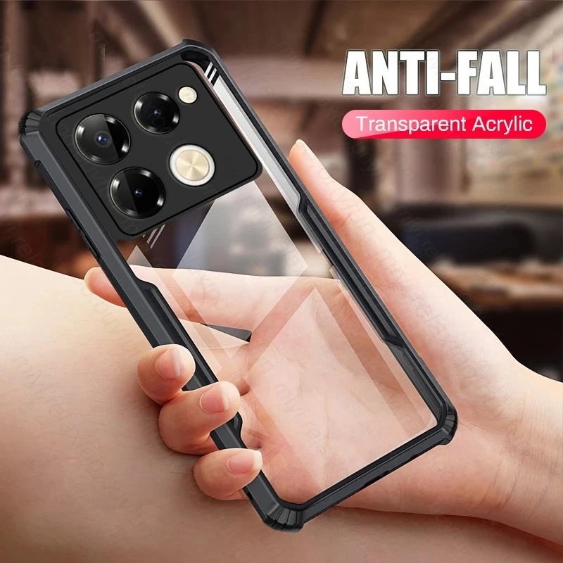 Para Infinix Note 40 4G 5G Capa De Acrílico Transparente Note40 Pro Plus + 5G , Fundas De Proteção À Prova De Choque em Oferta na Shopee