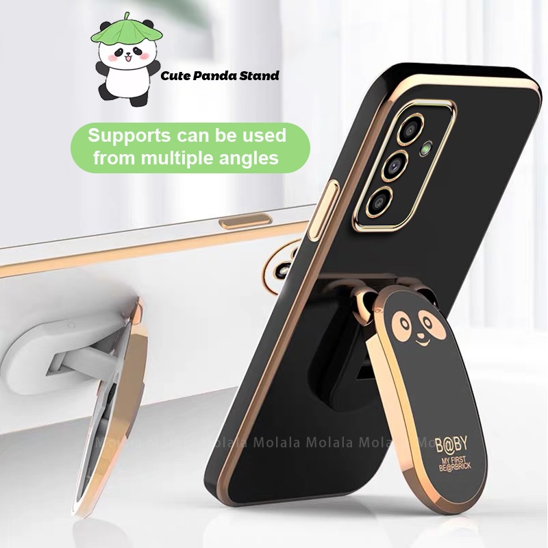 Capa De Telefone Para Samsung A15 A55 A35 A25 A05s A05 À Prova De Choque Com Suporte Dobrável Traseira De Silicone Macio
