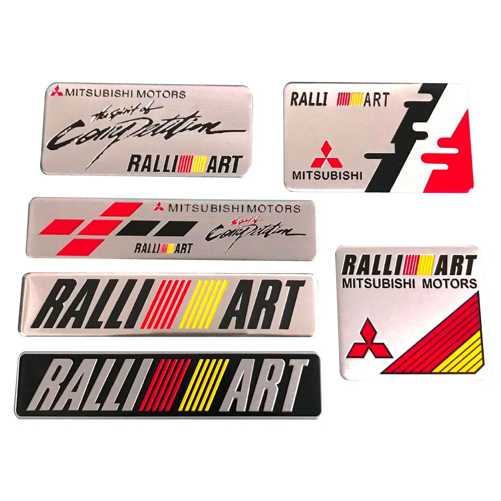 Folha De Alumínio 3D Adesivo De Estilo De Emblema Porta-Malas Traseiro Para Mitsubishi ASX Triton Pajero Xpander Lancer Outlander Fuso Auto Fender Side Decalques Acessórios De Decoração