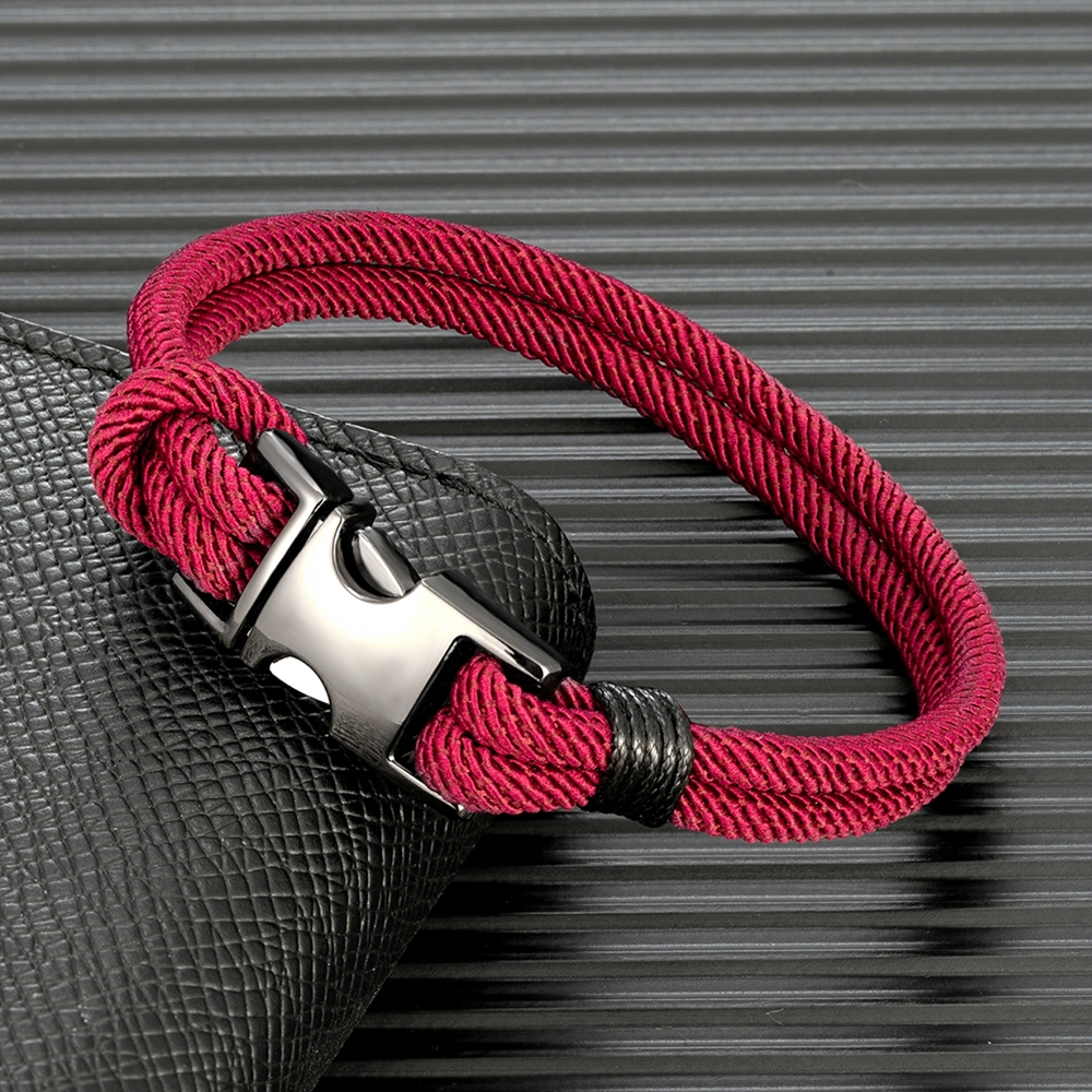 MKENDN Pulseiras De Fivela Preta De Alta Qualidade Homens Mulheres Encantadoras Sobrevivência Náutica De Corda Campaing Sport Outdoor Style