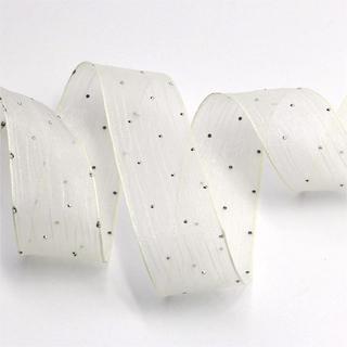 ((5m/pacote) 4cm Puff plissado diamante-Paste gaze fita transparente duro gaze fita arco acessórios para o cabelo embala