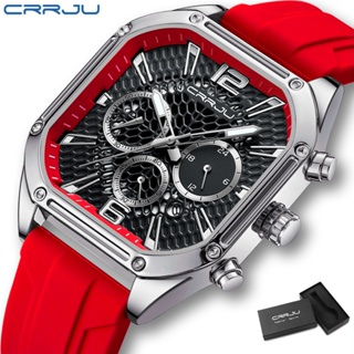 CRRJU Relógio masculino Novo design Mãos luminosas Cronômetro Esporte à prova d'água 2311 em Oferta na Shopee