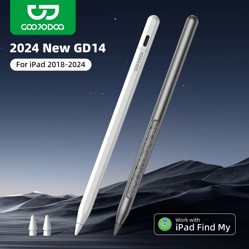 GOOJODOQ GD14 2024 Nova Caneta Stylus Com Ipad Encontre Meu Aplicativo E Chaves De Atalho Personalizadas Para mini5 6 Air4 5 6 Pro11 13 12,9 2018-2024 - Mobile & Gadgets