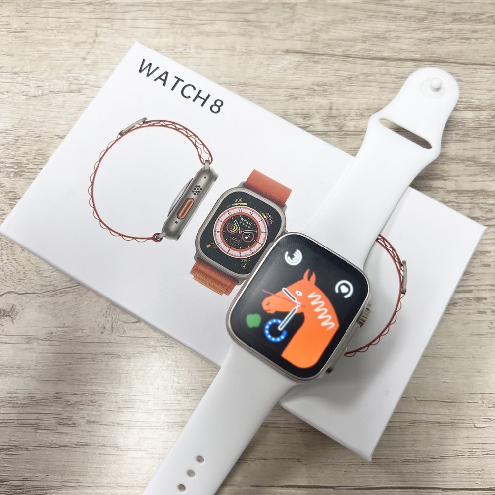 Relógio Apple 8 Smartwatch Bluetooth De 1,89 Polegadas Carregamento Sem Fio Para Homens E Mulheres