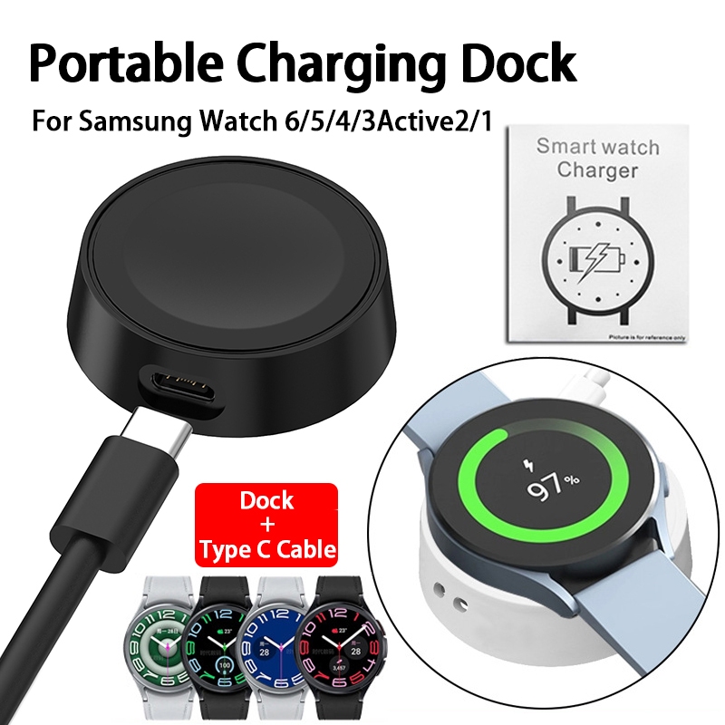Doca De Carregamento Rápido 2 Em 1 Para Samsung Galaxy Watch Ultra2/1/7/6/5/4/3 Active 2 Dock Dividido + Cabo Carregador em Oferta na Shopee