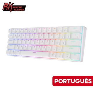 RK61 Royal Kludge Bluetooth 3.0 & USB C Teclado Mecânico RGB Retroiluminado De Três Modos em Oferta na Shopee
