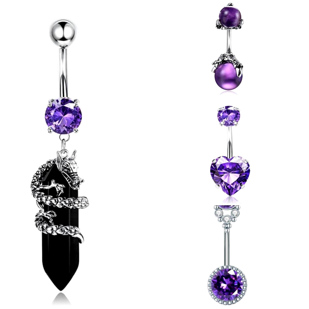 Anel De Umbigo Em Zircônio De Aço Inoxidável , Prego Borboleta , Acessório De Perfuração Humana em Oferta na Shopee