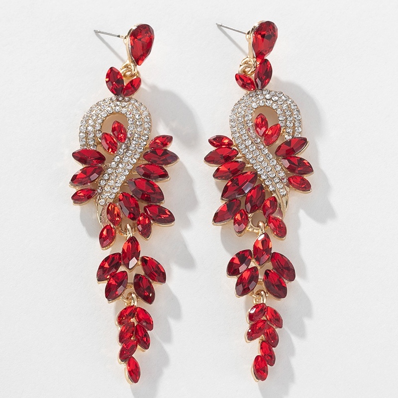 Personalidade Festa Exagero Vestir Moda Luxo Rhinestone Folha De Zinco Liga Brincos Geométricos Femininos PD899 em Oferta na Shopee