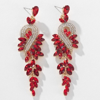 Personalidade Festa Exagero Vestir Moda Luxo Rhinestone Folha De Zinco Liga Brincos Geométricos Femininos PD899 em Oferta na Shopee