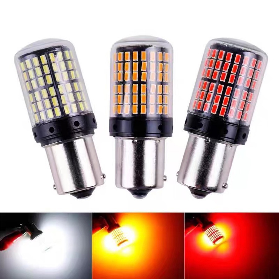 144LED Contas Ba15s 1156 Bay15d 1157 Lâmpadas LED Luzes De Sinalização DRL Nevoeiro Cauda Freio Reversas 12V 33SMD Verme