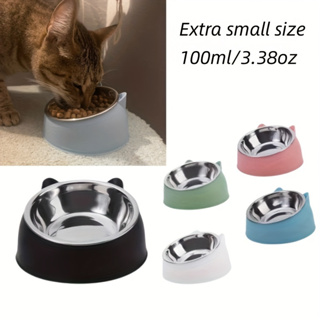 Tigela De Aço Inoxidável Para Proteção cervical Cães E Gatos , Bacia Oblíqua Alimentos Animais De Estimação (WL2BR0627) em Oferta na Shopee