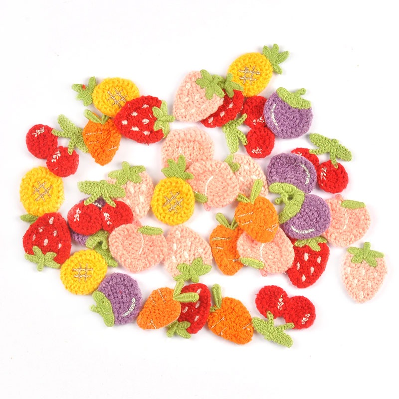 20pcs 2,5-3,2cm Cenoura/Morango/Cereja Patches Bordados Para Acessórios De Costura Appliques De Roupas De Bricolagem CP4030 em Oferta na Shopee
