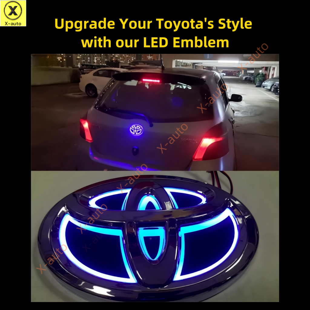 Toyota 5D E 2D Car LED Emblem Logo Badge Light-Serve Para Dianteiro Ou Traseiro RAV4 , REIZ , PRADO , COROLLA , CROWN ,