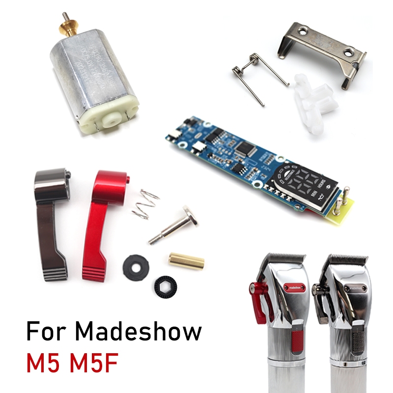 Acessório Original De Reparo Do Clipper De Cabelo-Marca Nova Madeshow M5 (F) Alavanca De Mola Suporte Da Lâmina Motor Carregador De Cabo PCB Substituição