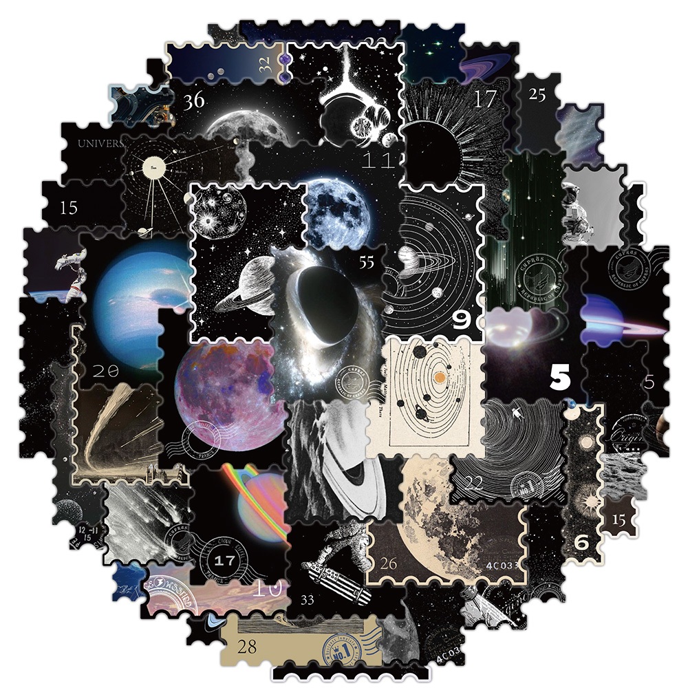 [Adesivo Grande] 50PCS Autocolantes Cool Mystery Universe Planet Stickers Graffiti Toys DIY Phone Motocicleta Skateboard Portátil Carro PVC Decalques À Prova D'água