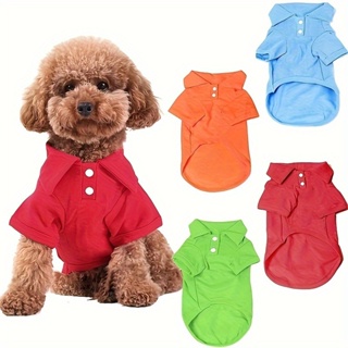 Camiseta Pet Polo para Cães/Gatos - Curto Respirável com Elástico, Leve para Verão, Tamanho P/M/G em Oferta na Shopee