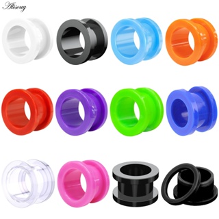 Alisouy 2 Peças Orelha Acrílica Colorida Plug E Túnel Homens Mulheres Limpar Branca Expansor Stercher Piercing Jóias 2-16MM em Oferta na Shopee